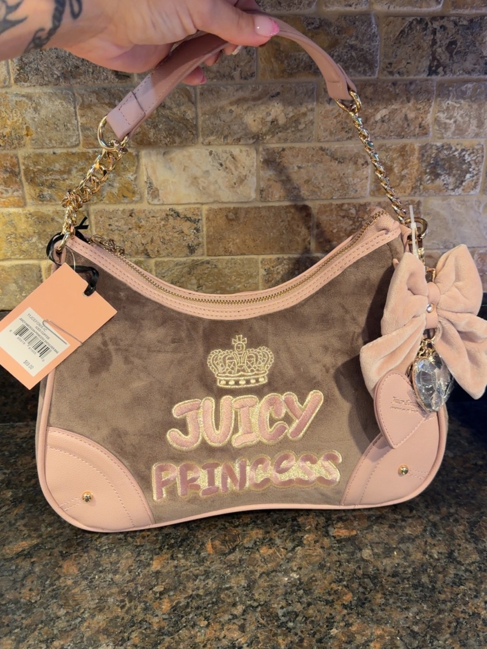 Juicy Couture Iced Coffee American Princess Shoulder Bag 🎀🤎